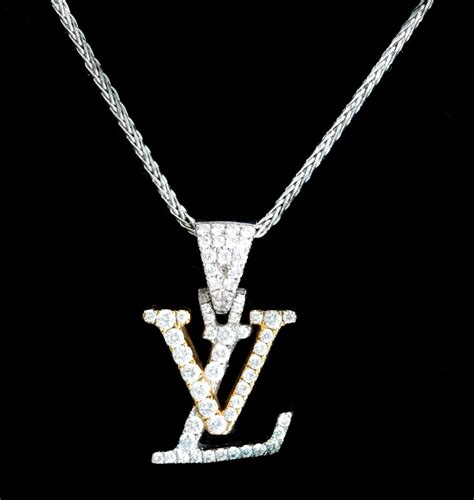 lv necklace charm|14k louis vuitton necklace.